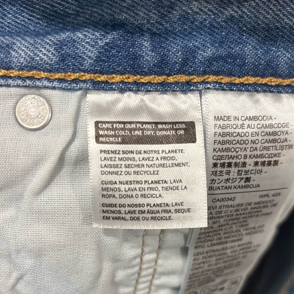 Levi's Premium 501 High Rise Short Size 32 Distressed 100% Cotton Non Stretch - Picture 6 of 10